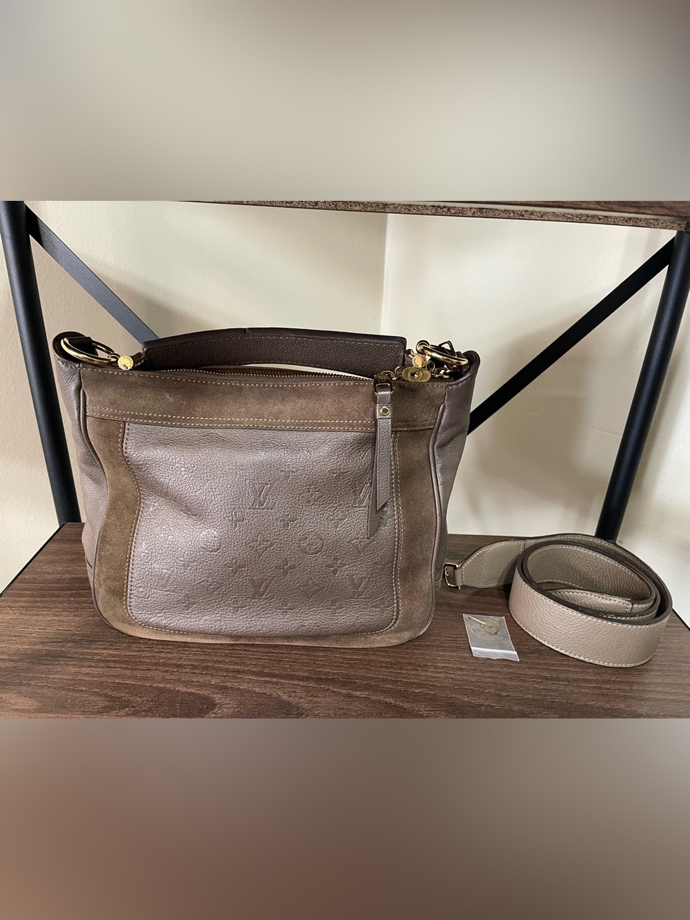 Louis Vuitton Maida Hobo in Galet Monogram Mahina leather